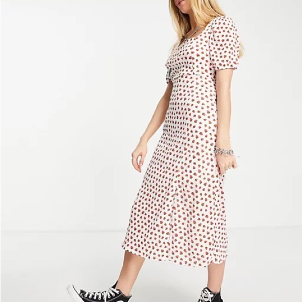AASOS strawberry midi dress size medium